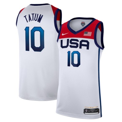 Youth Nike Jayson Tatum White USA Basketball 2020 Summer Olympics Player Jersey